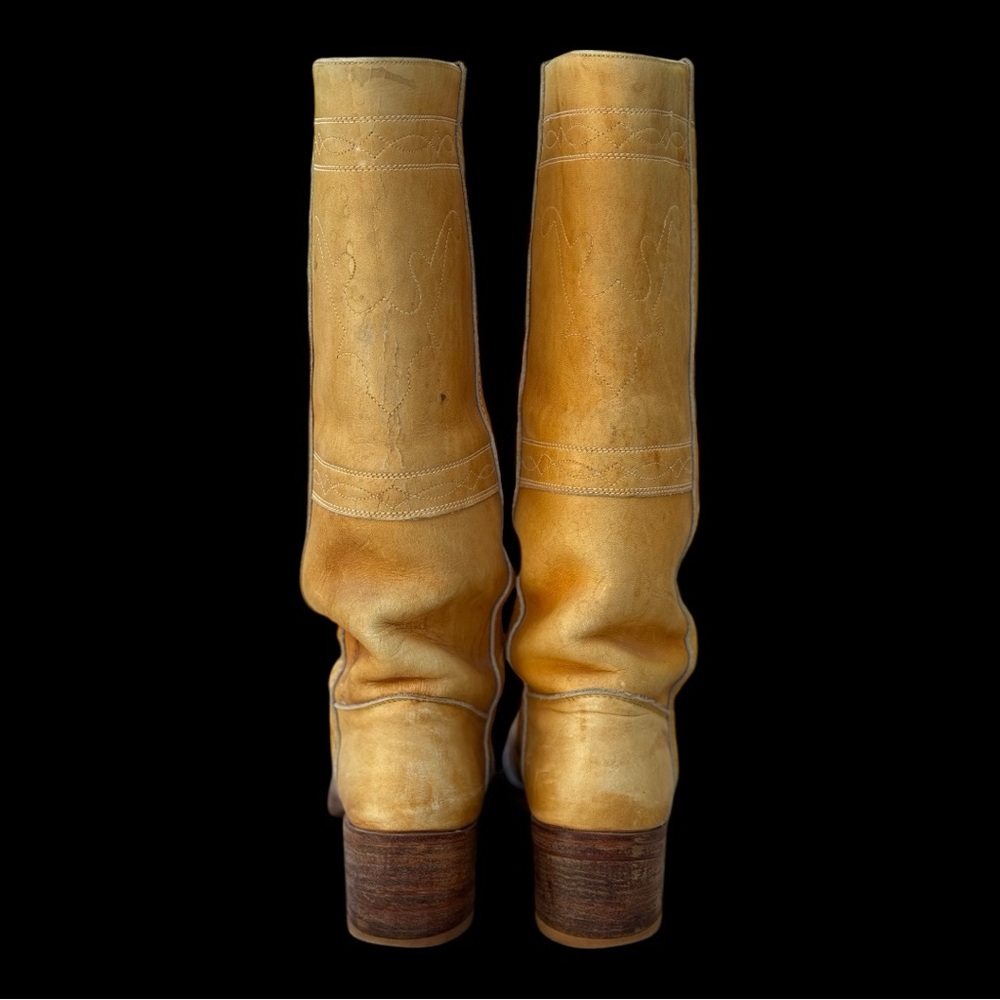 Authentic Vintage 1970’s Frye Black Label Campus Boot with Deer Head Stitching - Picture 4 of 16